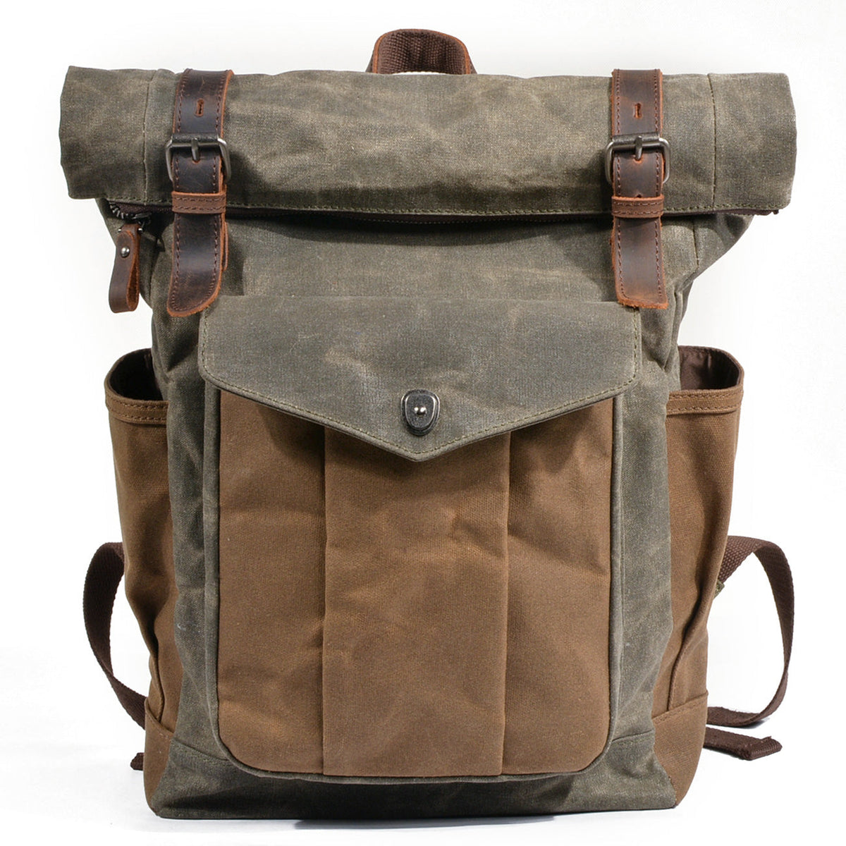 Vintage WWII Waxed Canvas Military Backpack