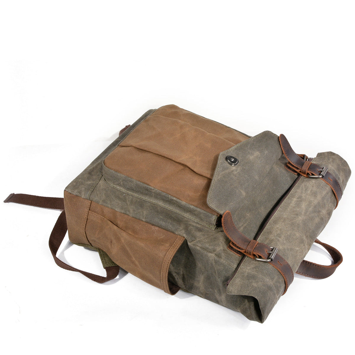 Vintage WWII Waxed Canvas Military Backpack