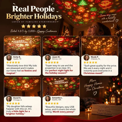 🔥 Magical Christmas Tree USB Projector Light – Festive Holiday Atmosphere Lamp