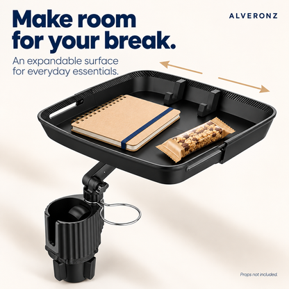 ALVERONZ™ Universal 360° Swivel Car Cup Holder Tray