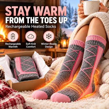 🔥 Rechargeable Heated Socks – 4 Heat Levels