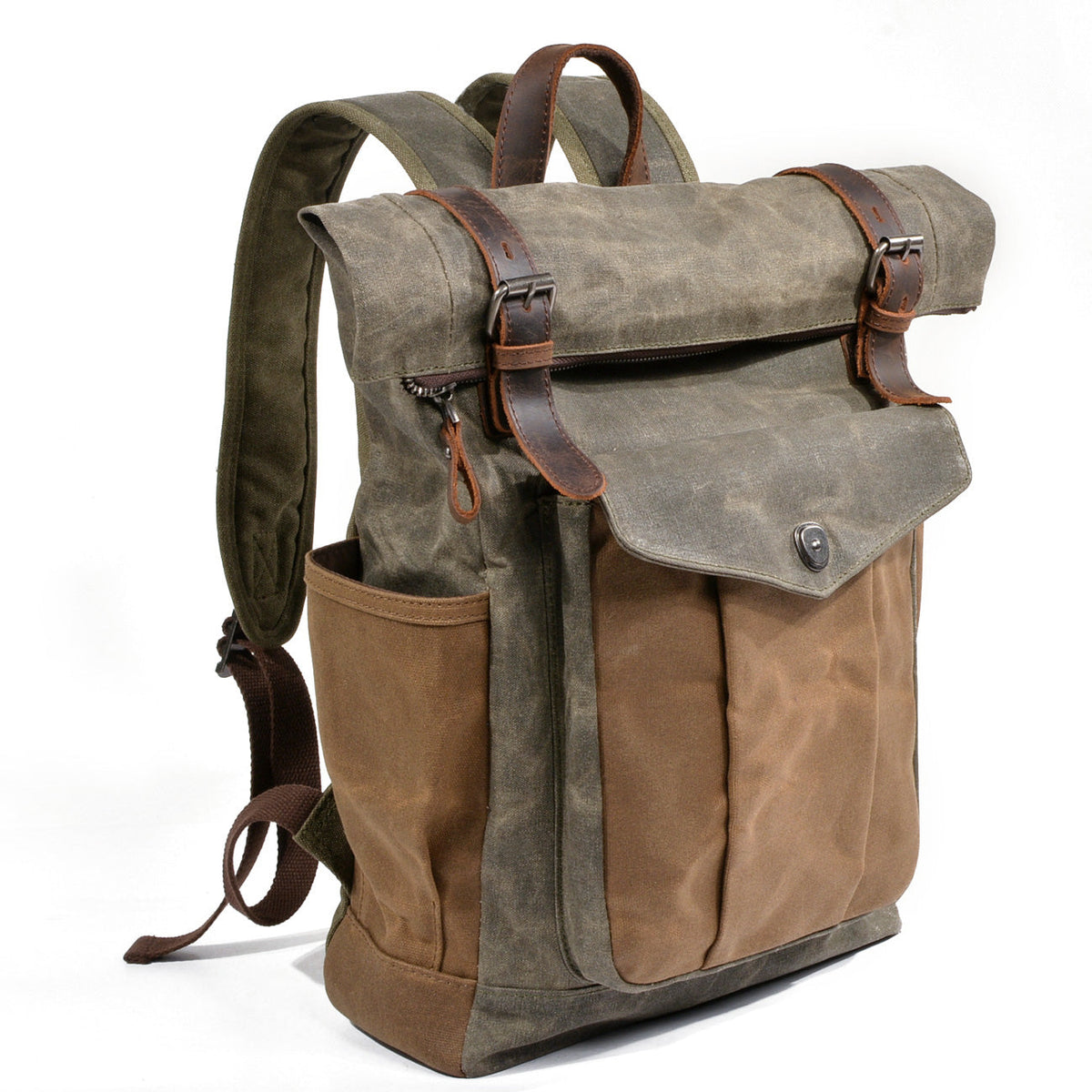 Vintage WWII  Waxed Canvas Military Backpack