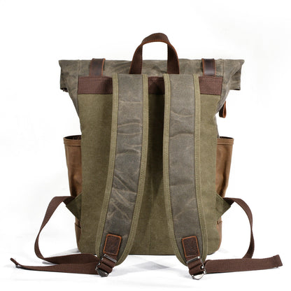 Vintage WWII  Waxed Canvas Military Backpack