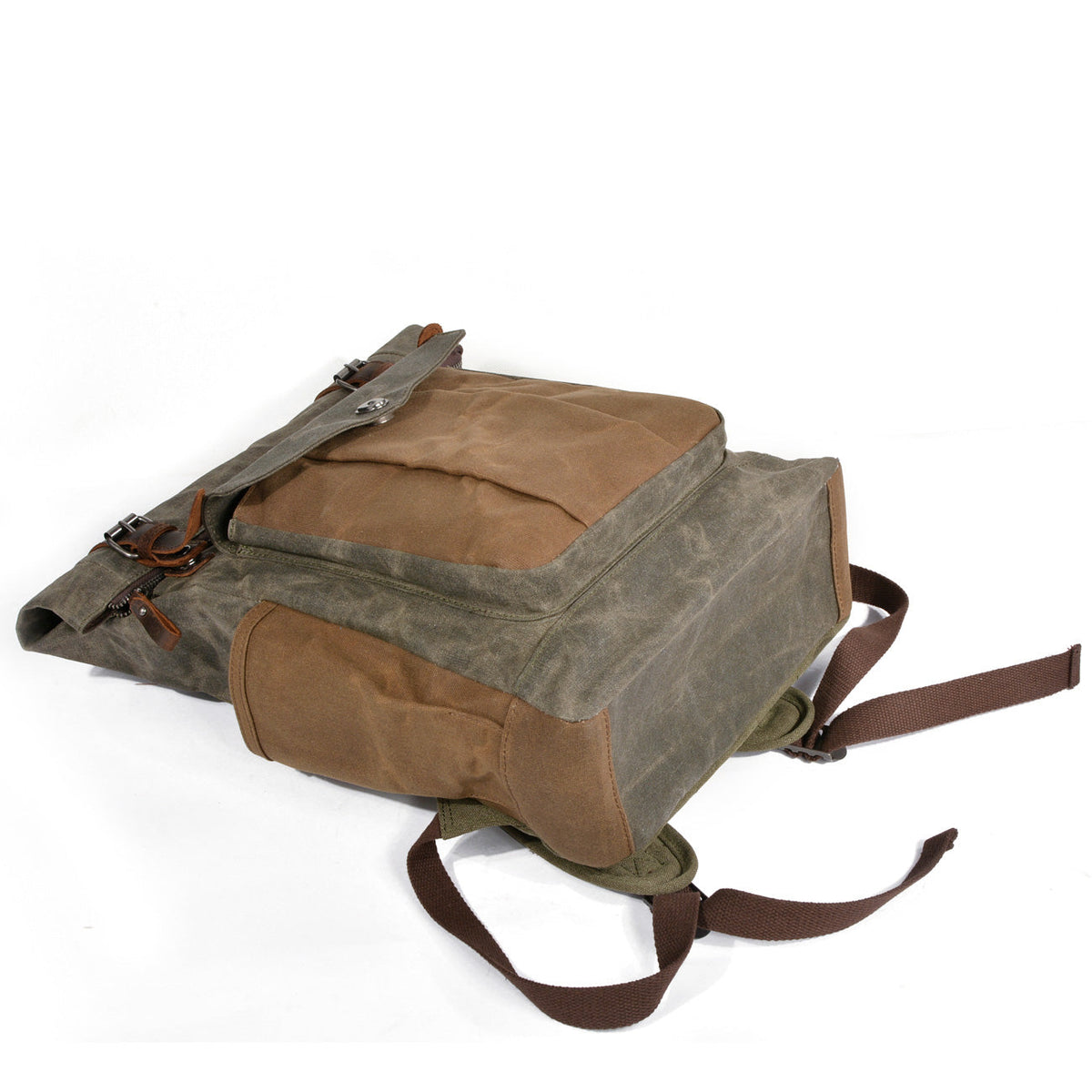 Vintage WWII  Waxed Canvas Military Backpack