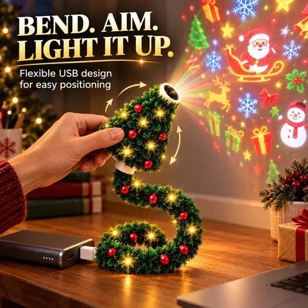 🔥 Magical Christmas Tree USB Projector Light – Festive Holiday Atmosphere Lamp
