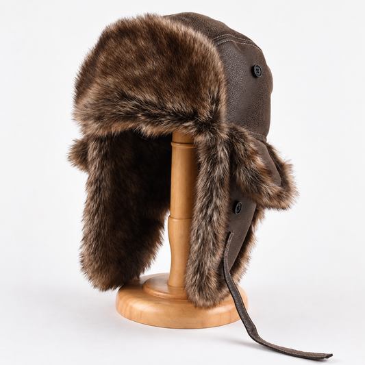 【34% OFF + FREE SHIPPING 🔥 TODAY ONLY】Vintage WWII Fur-Lined Winter Trapper Hat